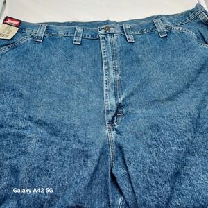 Wrangler Originals Mens Carpenter Shorts Blue Denim Loose Fit 67CUTDW Size 46